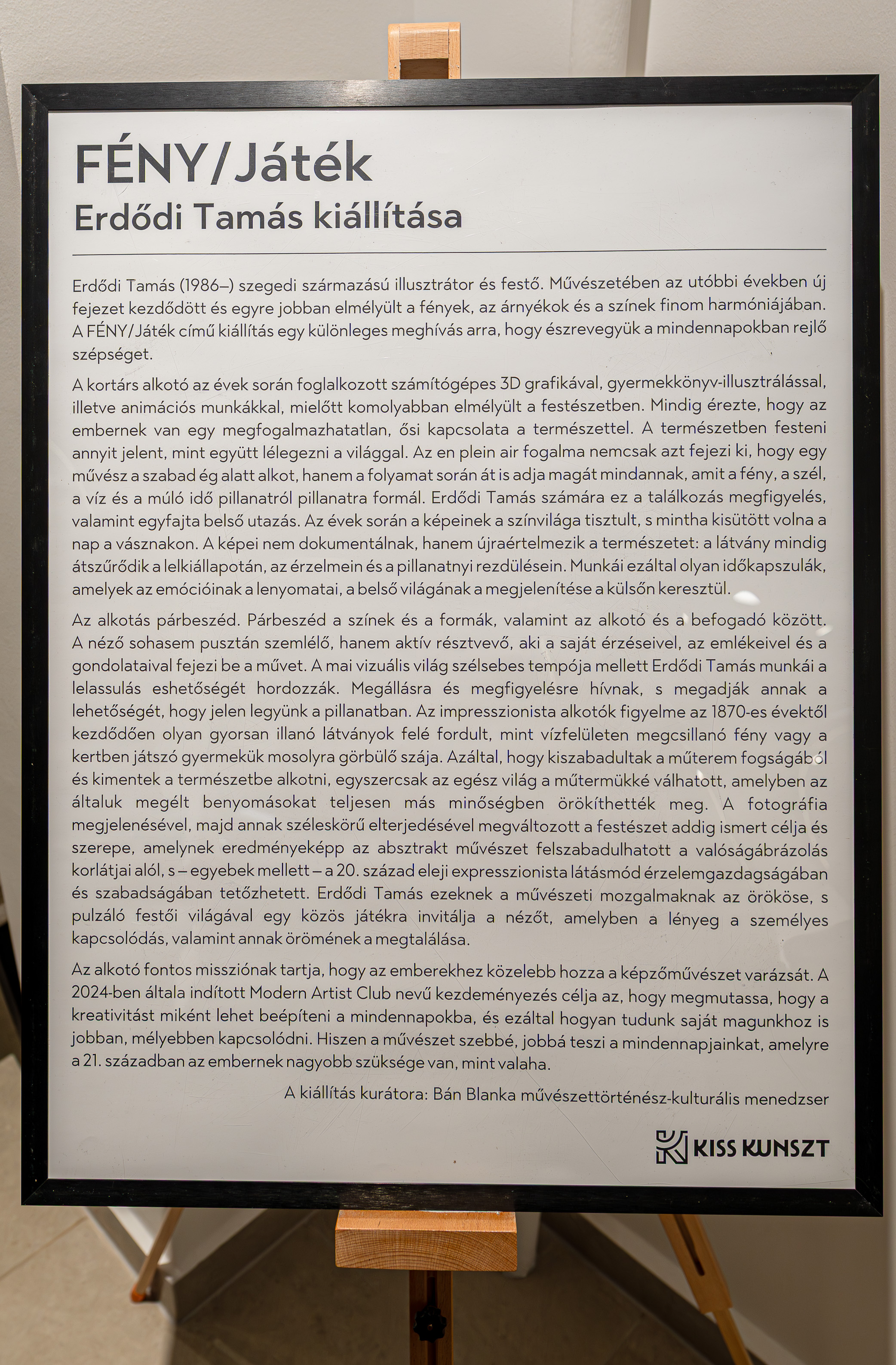 FÉNY/Játék | Erdődi Tamás kiállítása